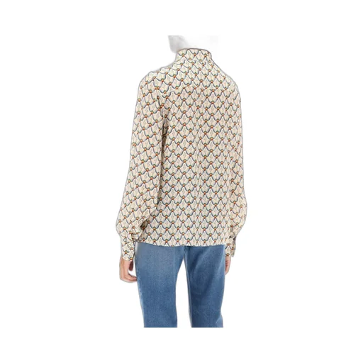 Patterned Printed Button-Up Shirt