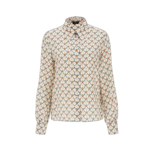 Patterned Printed Button-Up Shirt