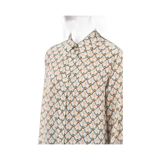 Patterned Printed Button-Up Shirt