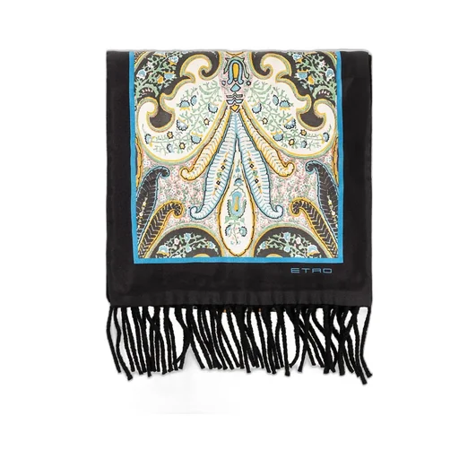 Logo Detailed Fringed Scarf