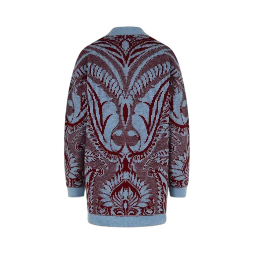 Jacquard V-Neck Buttoned Cardigan