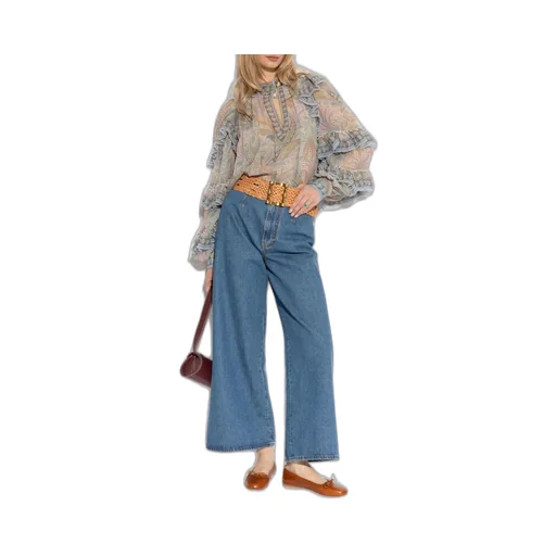 Belt Detailed Culotte Jeans