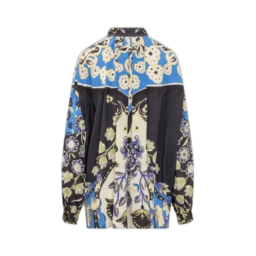 Floral Print Round Neck Blouse