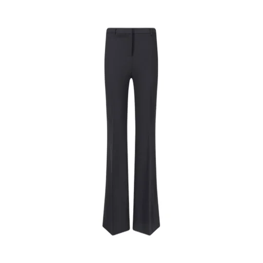 Mid-Rise Flared Leg Trousers