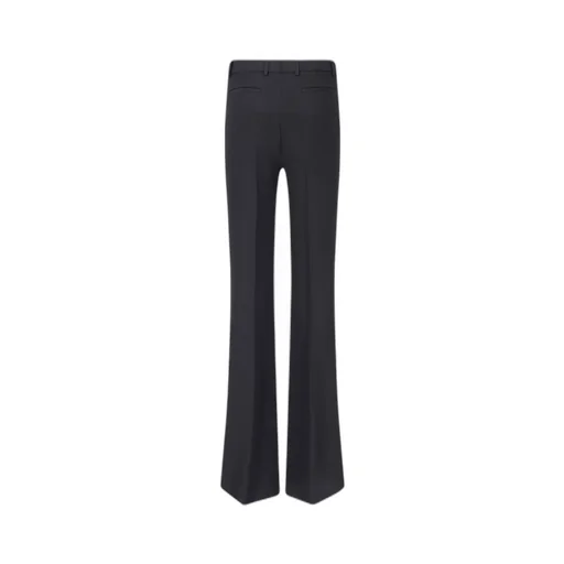 Mid-Rise Flared Leg Trousers