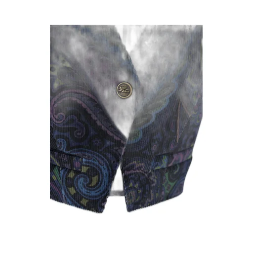 Paisley Printed Velvet Waistcoat