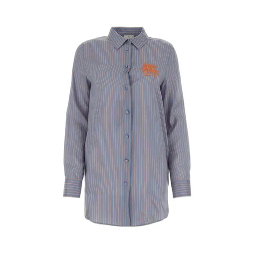 Logo Embroidered Striped Shirt