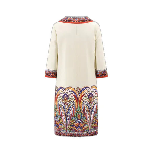 Paisley Printed Crewneck Dress
