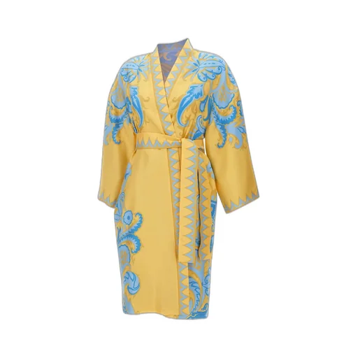 Printed Satin Kimono