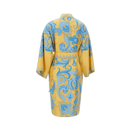 Printed Satin Kimono