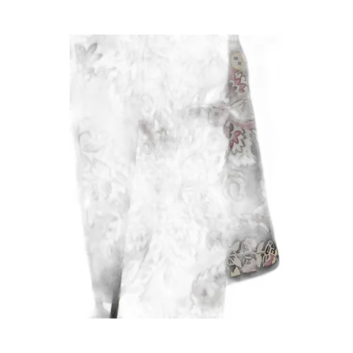 Patterned-Jacquard Drop Shoulder Jacket