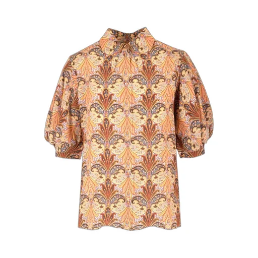 Paisley Printed Puff Sleeved Shirt