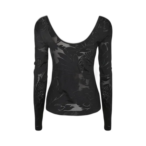 Paisley Pattern Boat Neck T-Shirt