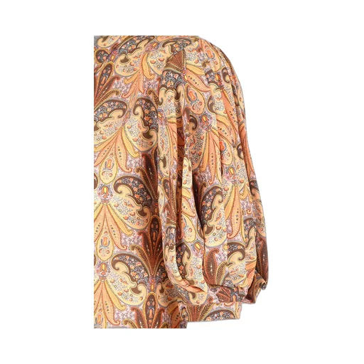Paisley Printed Puff Sleeved Shirt