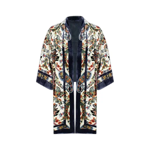 Floral-Printed Cropped Jacket
