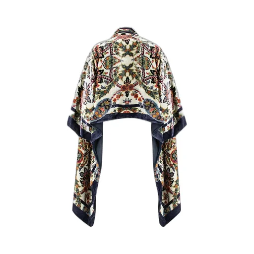 Floral-Printed Cropped Jacket