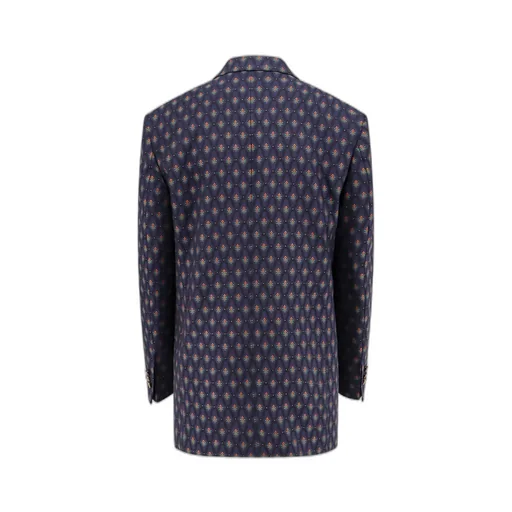 Double-Breasted Jacquard Jacket