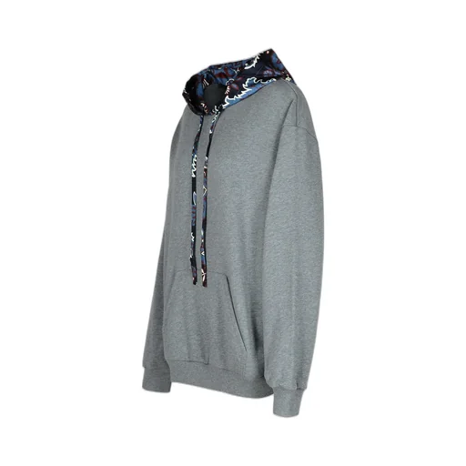 Patterned Hooded Sweatshirt