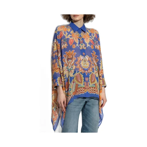 Floral Printed Poncho