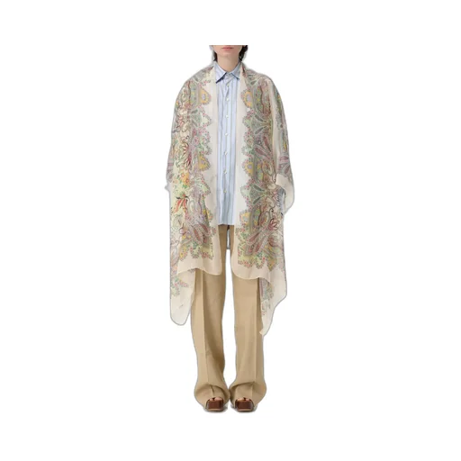 Semi-Sheer Paisley Printed Cape