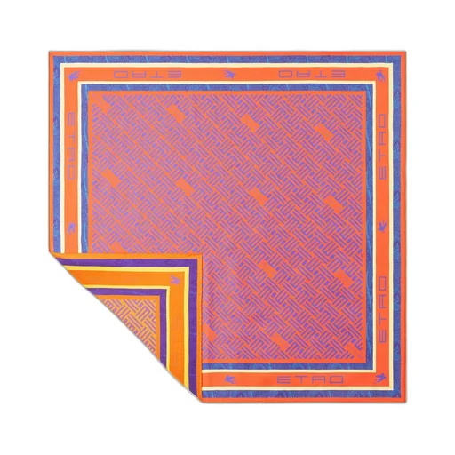 Logo Detailed Patterned Scarf