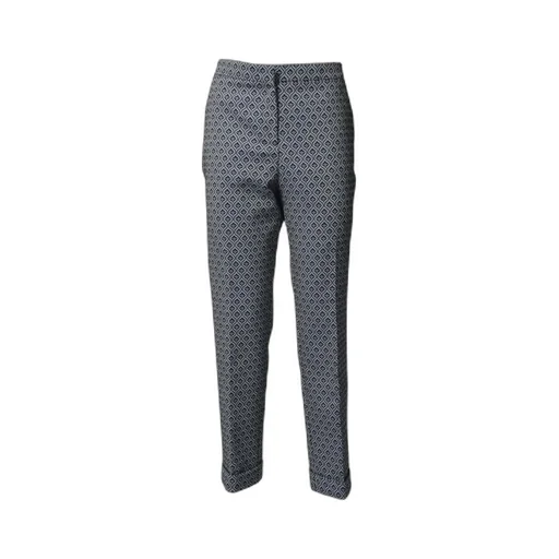 Pattern-Jacquard Tailored Trousers