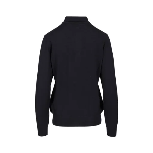 Long-Sleeved Knitted Polo Shirt