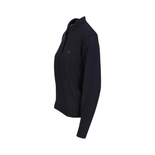 Long-Sleeved Knitted Polo Shirt