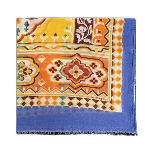 Paisley Printed Frayed Edge Scarf