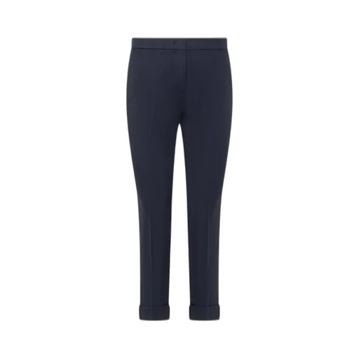 Mid-Rise Tailored Cady Cigarette Trousers