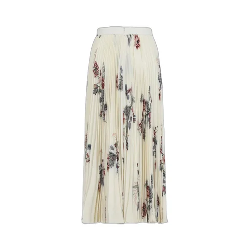 Floral-Printed Pleated Skirt