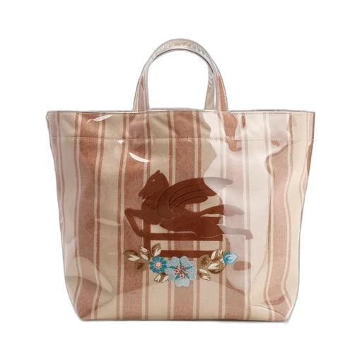 Striped Printed Large Tote Bag