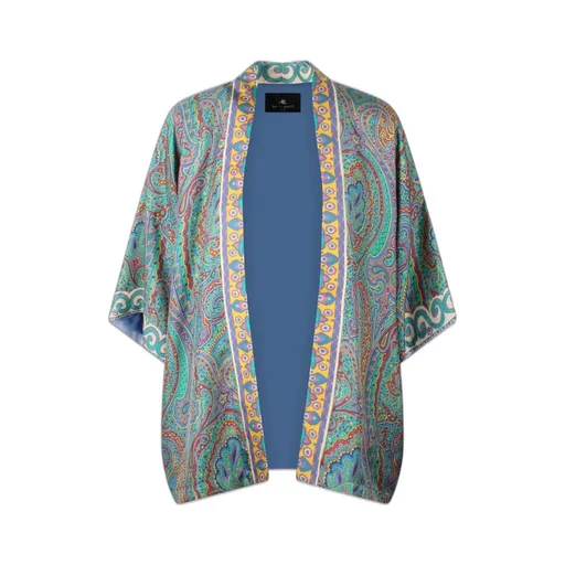 Paisley-Printed Satin Jacket