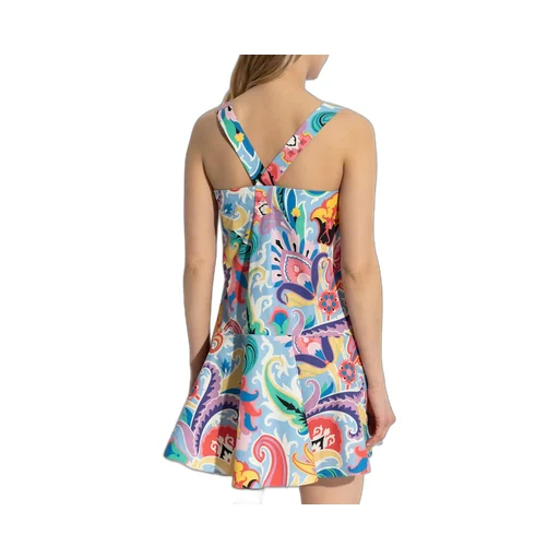 Paisley Printed Sleeveless Mini Dress