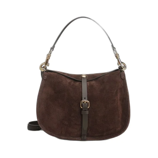 Buckle-Fastened Shoulder Bag