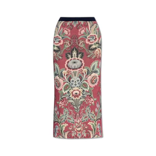 Patterned Midi Skirt