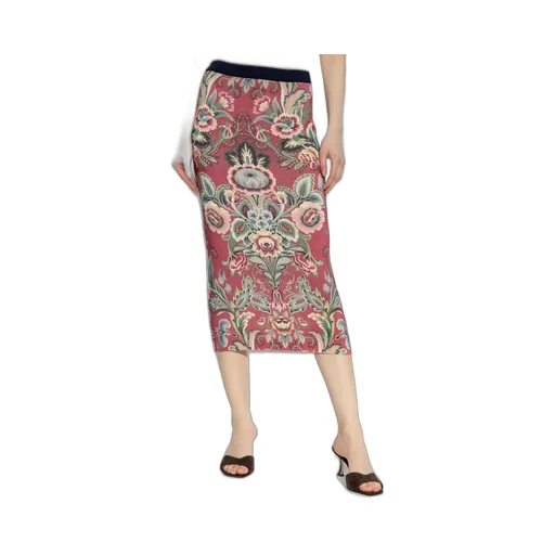 Patterned Midi Skirt