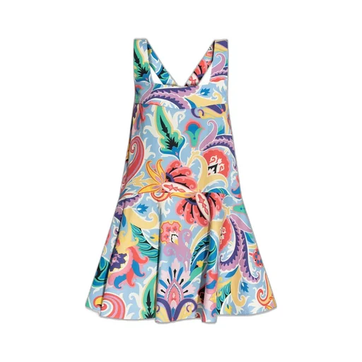 Paisley Printed Sleeveless Mini Dress