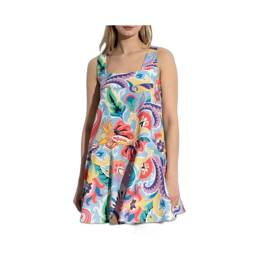 Paisley Printed Sleeveless Mini Dress