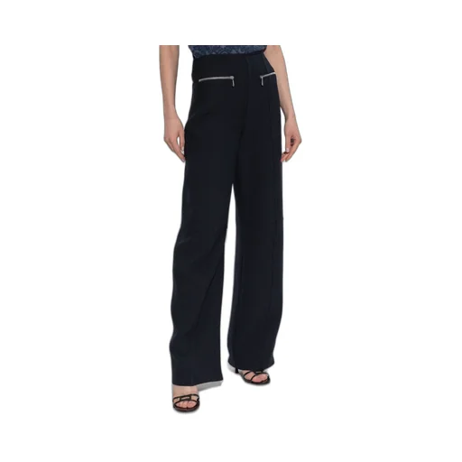Zip-Detailed High-Waisted Trousers