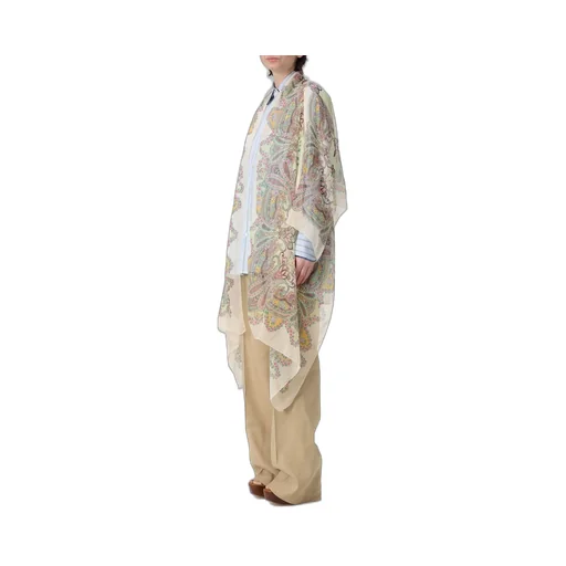 Semi-Sheer Paisley Printed Cape