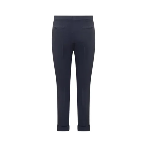 Mid-Rise Tailored Cady Cigarette Trousers