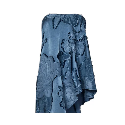 Floral Jacquard Sleeveless Asymmetric Top