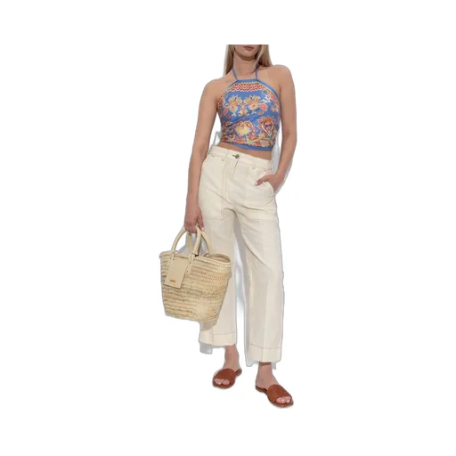 Contrasting Stitching Trousers