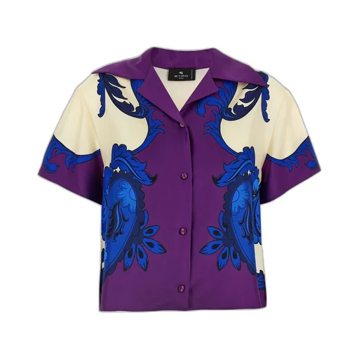 Short Sleeved Paisley Blouse