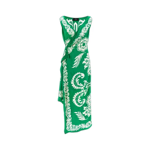 Floral Printed Sleeveless Midi Dress