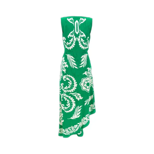 Floral Printed Sleeveless Midi Dress