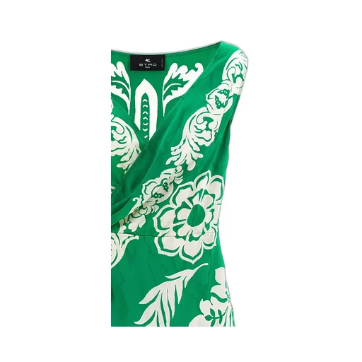 Floral Printed Sleeveless Midi Dress