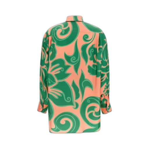 Long Sleeved Abstract-Printed Shirt