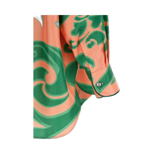 Long Sleeved Abstract-Printed Shirt